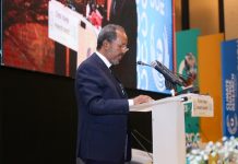 Madaxweyne Xasan Sheekh oo khudbad ka jeediyay shirka Deegaanka iyo Isbadalka Cimilada