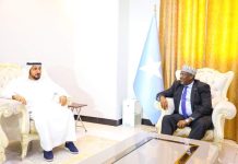 Guddoomiyaha Golaha Shacabka BJFS oo kulan la qaatay safiirka dowladda Imaaraadka carabta ufadhiya Soomaaliya