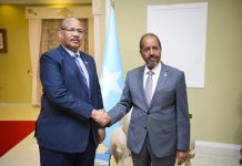 Madaxweyne Xasan Sheekh oo guddoomay dhambaal uga yimid Hoggaamiyaha dalka Suudan