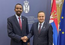 Danjiraha Soomaaliya ee Serbia oo Kulan la qaatay Ra’iisul Wasaare ku xigeenka ahna Wasiirka Arrimaha Dibadda Serbia.