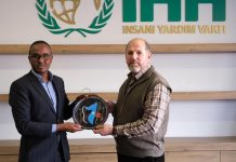 Guddoomiyaha Hayโadda Maareeynta Masiibooyinka Qaranka oo kulan la qaatay Madaxda Heyโadda IHH ee dalka Turkiga