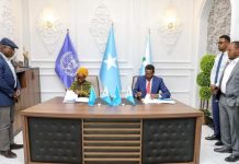 Madaxweynaha Galmudug oo heshiis la saxiixday ku xigeenka Ergayga Qaramada Midoobay ee Soomaaliya