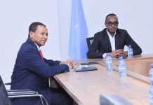 Guddoomiyaha Hay’adda Maareynta Musiibooyinka Qaranka iyo madaxda WFP oo kulan ku yeeshay Muqdisho