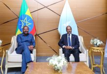 Madaxweynaha JFS oo Muqdisho ku soo dhaweeyay Raโiisul Wasaaraha Xukuumadda Itoobiya Mudane Abiy Axmed