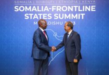 Madaxweynaha Xasan Sheekh oo Muqdisho ku soo dhaweeyay Madaxweynaha dowladda Kenya Mudane William Ruto.