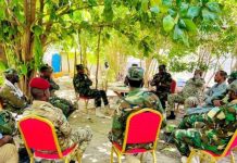 Wasiirka Amniga Jubbaland oo kulan la qaatay Taliyaha qaybta 43-aad ee ciidanka Xoogga Dalka iyo Sarakiil kale