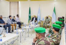 Madaxweynaha dowlad goboleedka Jubaland oo qaabilay Wakiilka gaarka ah ee Midowga Africa u qaabilsan Soomaaliya ahna Madaxa ATMIS