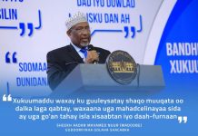 Guddoomiyaha golaha Shacabka “Waajibaadka sharciga ahaa isla xisaabtanka ahaa ayaan gudaneynaynaa”