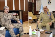 Taliyaha Ciidanka Boliiska Soomaaliya oo xafiiskiisa ku qaabilay Saraakiil ka Socotay Dowlada Tukiga.