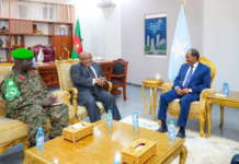 Madaxweyne Xasan Sheekh iyo Wakiilka Midowga Afrika ee Soomaaliya oo ka wada hadlay habraaca dhimista ciidamada ATMIS