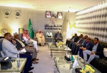 Guddoomiye Sheekh aadan madoobe oo gaaray magaalada Riyaad ee caasimadda boqortooyada sacuudiga