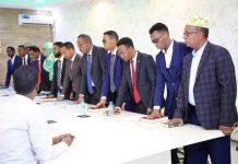 Madaxweynaha Koonfur Galbeed oo ka qeyb galay dhaarinta xubnaha Golaha wasiirada Cusub