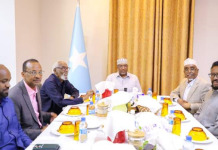 Guddoomiyaha Golaha shacabka oo casho sharaf u sameeyay Guddoomiyeyaashii hore ee Golaha Shacabka BJFS.