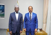 Madaxweyne Xasan Sheekh oo qaabilay madaxweynihii hore ee dalka Shariif Sheekh Axmed