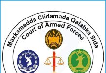 Maxkamadda Ciidamada oo dil ku xukuntay Sakariye Cali Axmed.