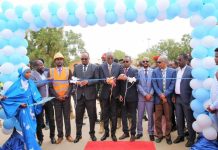 Madaxweyne Lafta gareen oo xarigga ka jaray wejiga 1-aad dhismaha waddooyinka Magaalada Baydhabo