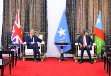 Madaxweynaha Koonfur Galbeed oo la kulmay Danjiraha Dowladda Ingiriiska ufadhiya Soomaaliya
