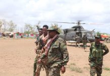 Taliyaha Ciidanka Xoogga Dalka oo gaaray degmada Awdheegle ee gobolka Shabeellada Hoose