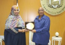 Xilidhibaan Marwa Cabdi Bashiir oo kulan la qaatay guddoomiyaha baarlamaanka Jabuuti