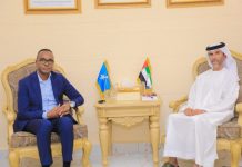 Guddoomiyaha Hay’adda Maareynta Musiibooyinka Soomaaliya oo kulan la yeeshay Safiirka Imaaraadka Carabta