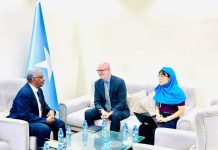 Wasiirka Wasaaradda Batroolka XFS oo kulan la qaatay kuxigeenka Ergeyga Xoghayaha Guud Qaramada Midoobay ee Soomaaliya
