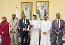 Guddiga Baarlamaanada u qaabilsan saaxiibtinimada Baarlamanka Qatar oo la kulmay safiirka Qatar