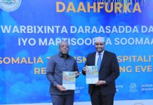 Daraasadda Maalgashiga Dalxiiska iyo Martisoorka Soomaaliya oo laga daah-furay Muqdisho