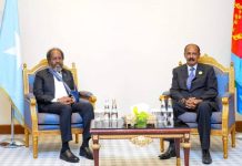 Madaxweyne Xasan Sheekh oo magaalada Riyaad kulan kula yeeshay dhiggiisa dalka Eretariya Mudane Afwerki