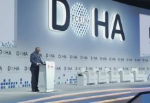 Wasiir Abshir Huruuse oo khudbad kaga hadlayo xaaladda Gaza ka jeediyey madasha Doha