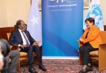 Madaxweyne Xasan Sheekh oo la kulmay madaxa Hayāadda IMF