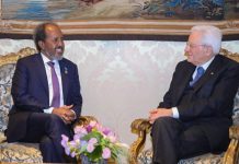 Madaxweyne Xasan Sheekh oo la kulmay dhiggiisa dalka Talyaaniga