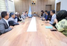 Wasiirka Arrimaha Gudaha XFS oo la kulmay mas’uuliyiin ka tirsan xarunta ECES (European Centre for Electoral Support).