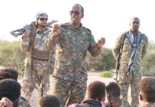 Taliyaha qeybta 21-aad ee CXD oo kormeer ku tagay ciidanka ku sugan furmaha koofurta gobolka Mudug