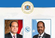Madaxweynaha JFS oo casuumaad rasmi ah ka helay dhiggiisa Masar