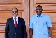 Madaxweyne Xasan Sheekh oo kulan la qaatay dhiggiisa dalka Kenya