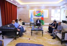 Madaxweyne Laftagareen oo kulan la qaatay Wakiilka Cusub ee UNSOM ee Deeganada Koonfur Galbeed