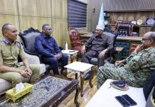 Guddoomiye Aadan Madoobe ahna ku simaha Madaxweynaha oo kulan la yeeshay Taliyeyaasha CQS