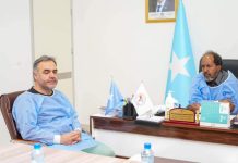 Madaxweyne Xasan oo Isbitaalka Erdogan ku booqday dhaawacyada Saraakiisha Imaaratka