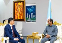 Madaxweyne Xasan Sheekh oo kulan sagootin ah la qaatay danjiraha dowladda Shiinaha ee Soomaaliya