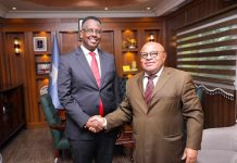 Wasiirka Cadaaladda XFS oo la kulmay Wakiilka Gaarka ah ee Midowga Afrika
