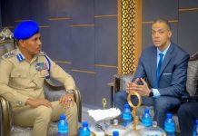 Taliyaha Ciidanka Boliiska oo Xafiiskiisa ku qaabilay Saraakiil Ka socda Dalka Masar