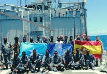 Ciidanka Booliiska ilaalada Xeebaha Soomaaliyeed oo tababbar ku qaatay Markab dagaal oo laga leeyahay Spain