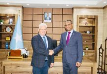 Wasiirka Ganacsiga XFS oo xafiiskiisa ku qaabilay Wakiilka hay’adda UNDP ee Soomaaliya