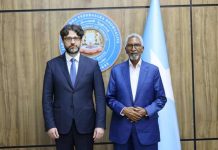Guddoomiye Cabdi Xaashi oo qaabbilay Safiirka Cusub ee dowladda Turkiga u fadhiya Soomaaliya