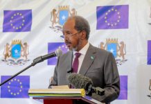 Madaxweyne Xasan Sheekh oo Muqdisho uga qayb galay xuska maalinta midowga Yurub