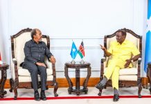 Madaxweyne Xasan Sheekh oo magaalada Nairobi kulan kula yeeshay dhiggiisa Kenya