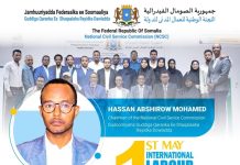 Guddomiye Abshiroow oo hambalyo ku aaddan 1-da May u diray shaqaalaha Soomaaliyeed
