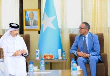Guddoomiyaha Hay’adda SoDMA oo kulan la qaatay Safiirka Dowladda Qatar u jooga Soomaaliya