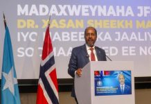 Madaxweyne Xasan Sheekh oo la kulmay Jaaliyadda Soomaaliyeed ee Norway