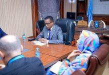 Wasiirka shaqada XFS oo kulan la yeeshay mas’uuliyiin ka socotay hey’adda UNICEF